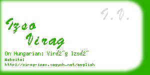 izso virag business card